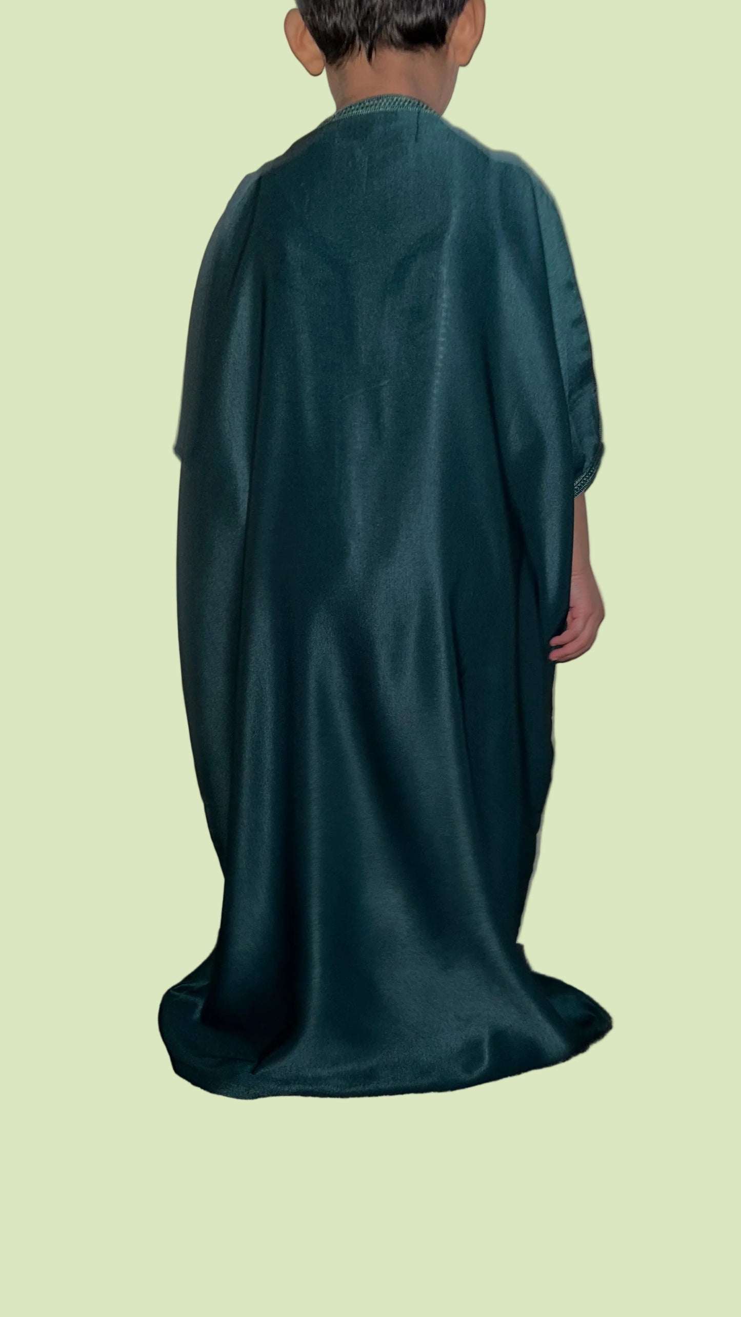 Boys Emerald Moroccan Thobe – back View | Marwa London